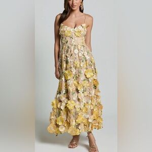 Showpo Yellow Floral Maxi Dress